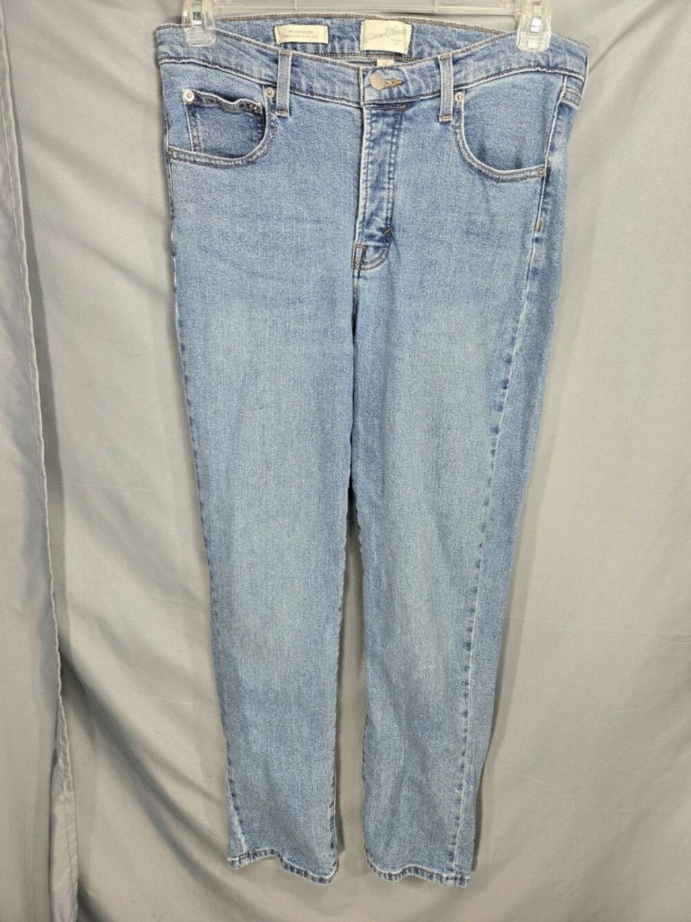 Universal Thread Mid Rise 80s Slim Button Fly Cotton Denim Blue Jeans Size 12